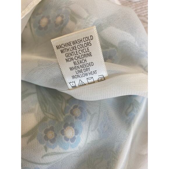 Max Studio Light Blue Sleeveless A-Line Top with Drawstring Neckline size L nwt - Picture 9 of 9